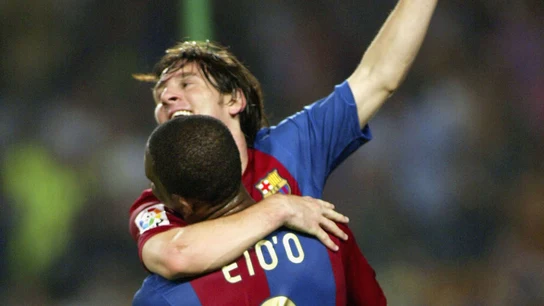 Samuel Eto'o y Leo Messi Samuel Eto'o y Leo Messi