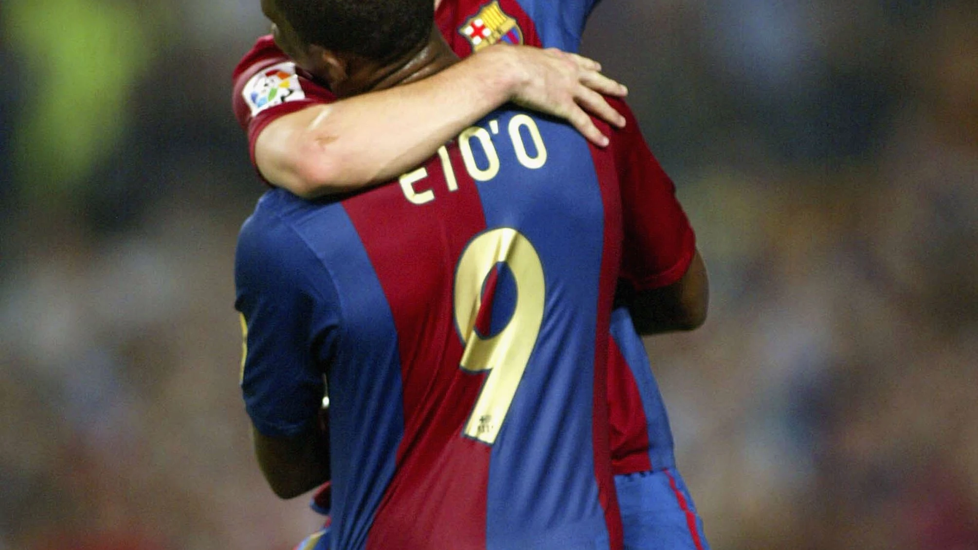 Samuel Eto'o y Leo Messi