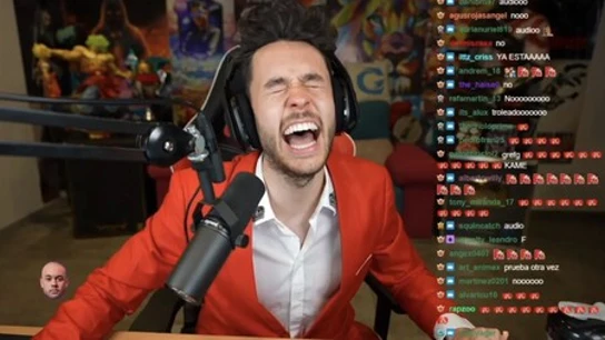 TheGrefg en su directo en Twitch El youtuber emocionado por el récord mundial