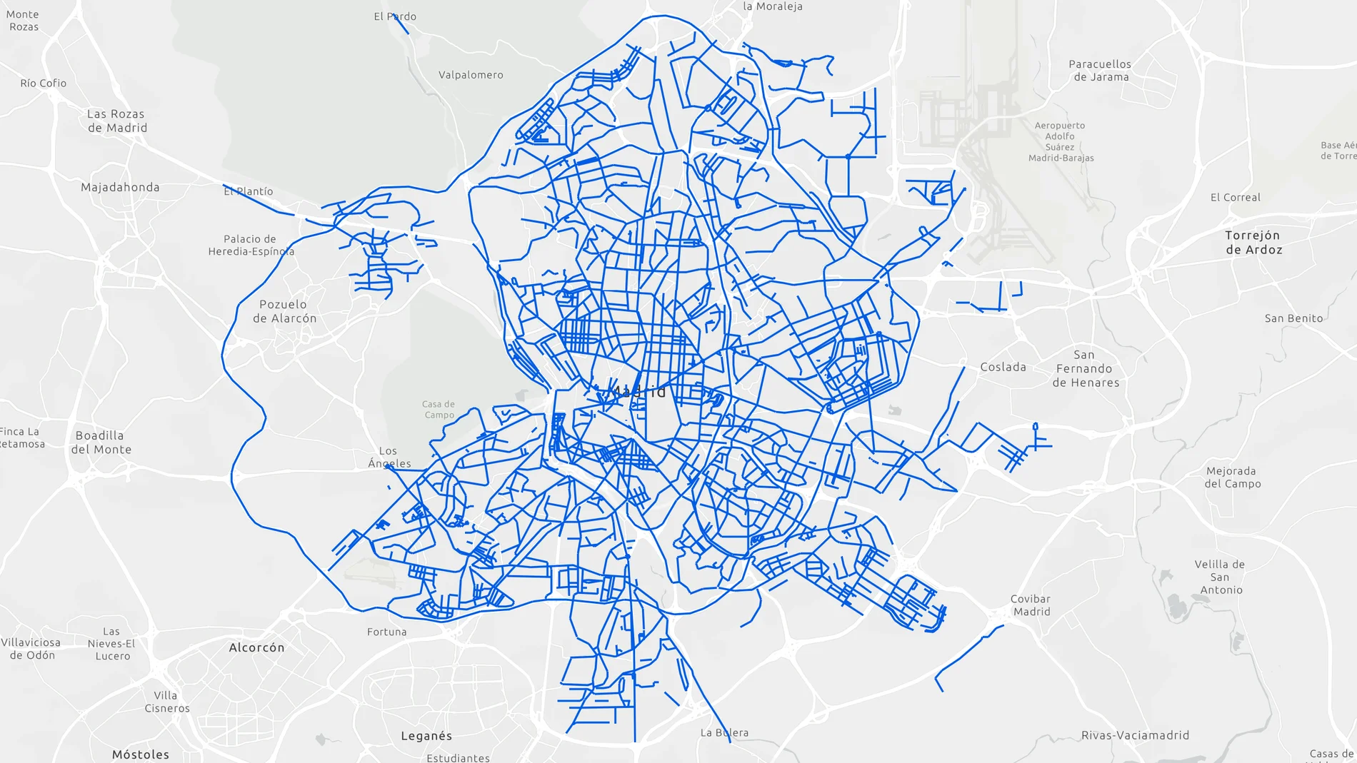 Consulta el mapa de las calles de Madrid que ya están limpias de nieve