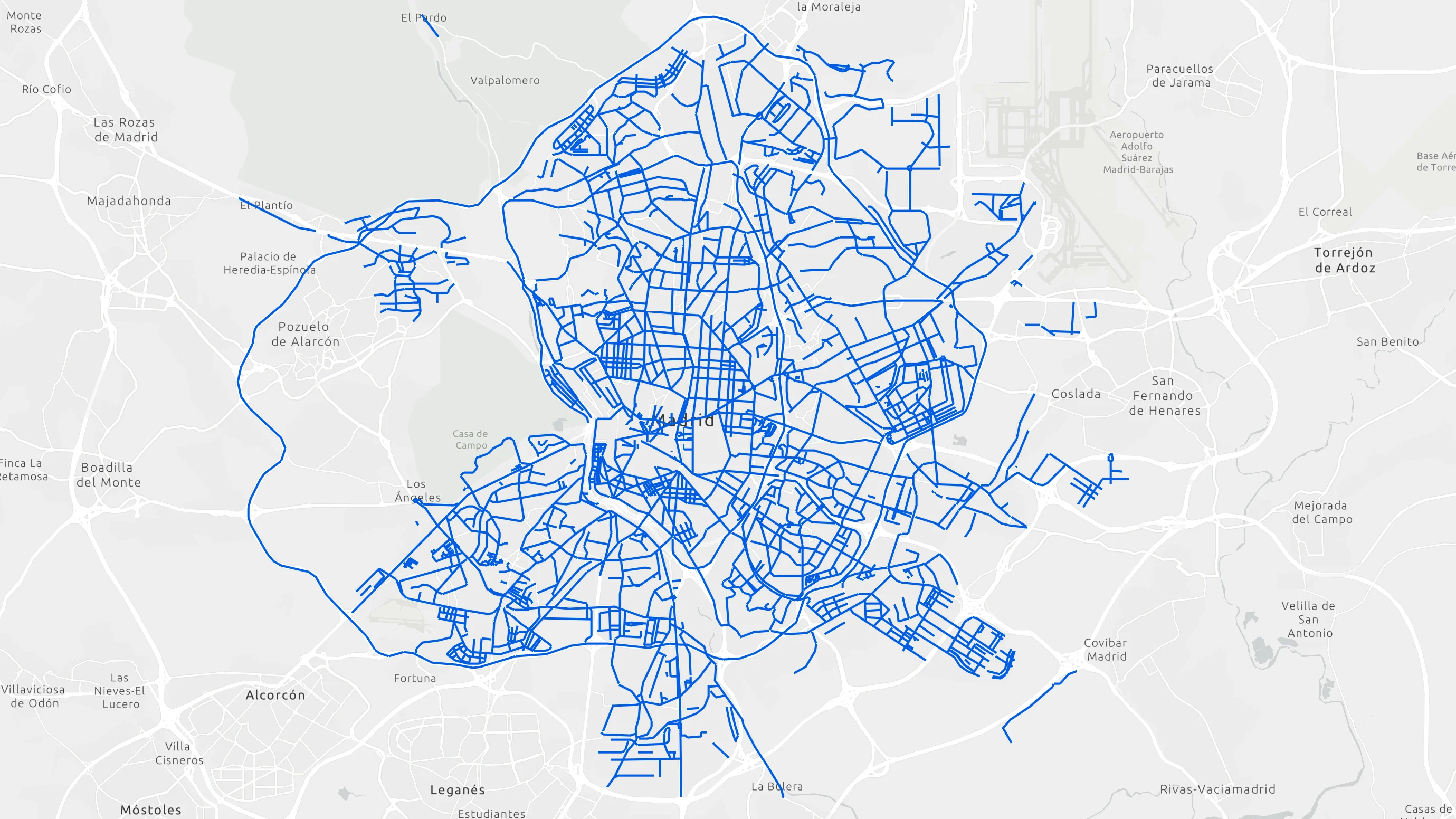 Mapa calles nieve