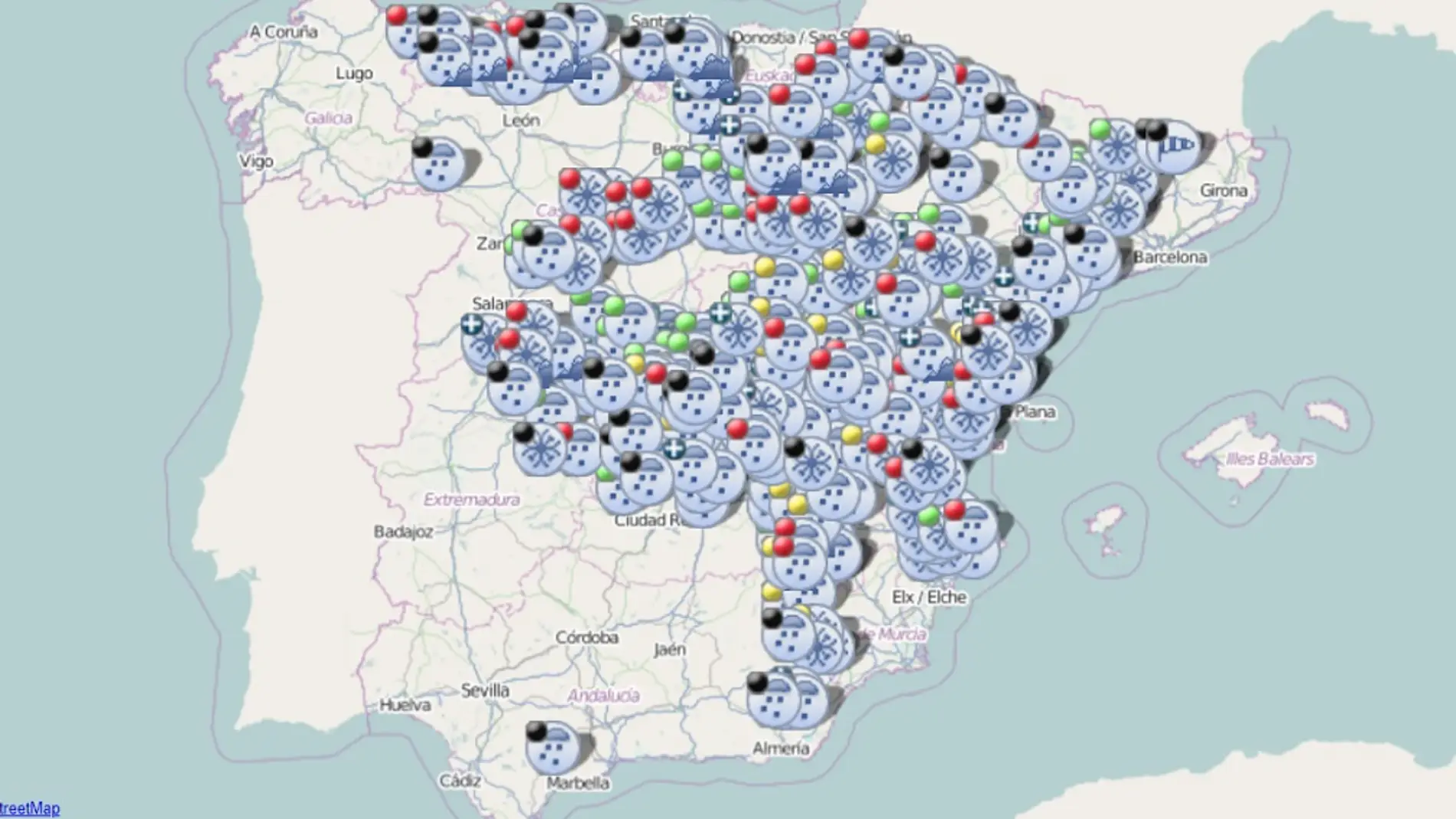 Mapa interactivo de la DGT