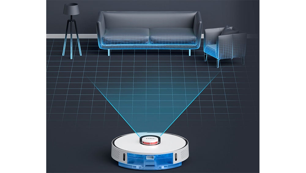 El escáner LiDAR del Roidmi Self-collecting Robot Vacuum