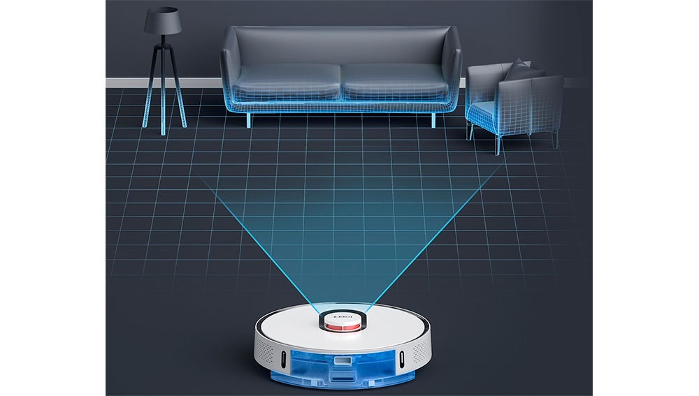 El escáner LiDAR del Roidmi Self-collecting Robot Vacuum