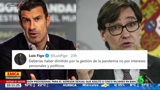 El 'dardo' de Figo para despedirse de Salvador Illa: "Deberías haber dimitido por la pandemia" El 'dardo' de Figo para despedirse de Salvador Illa: "Deberías haber dimitido por la pandemia"