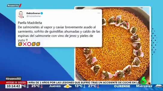 Dabiz Muñoz responde a las críticas a sus paellas: "El nivel de inteligencia de Twitter..." Dabiz Muñoz responde a las críticas a sus paellas: "El nivel de inteligencia de Twitter..."