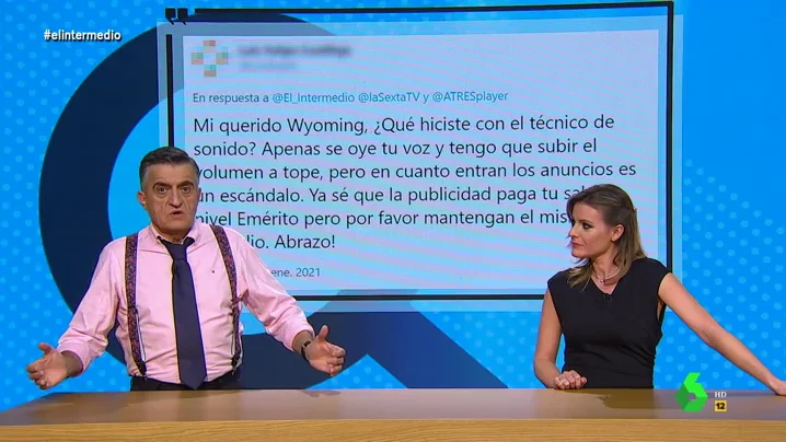 La reacción de Wyoming cuando un espectador le compara con el rey Juan Carlos