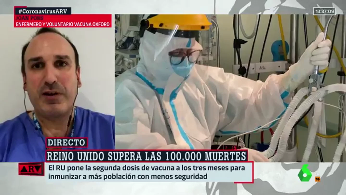 La alerta sobre la cepa británica de Joan Pons, enfermero de UCI: "El tsunami ya está en España, y está arrasando" La alerta sobre la cepa británica de Joan Pons, enfermero de UCI: "El tsunami ya está en España, y está arrasando"