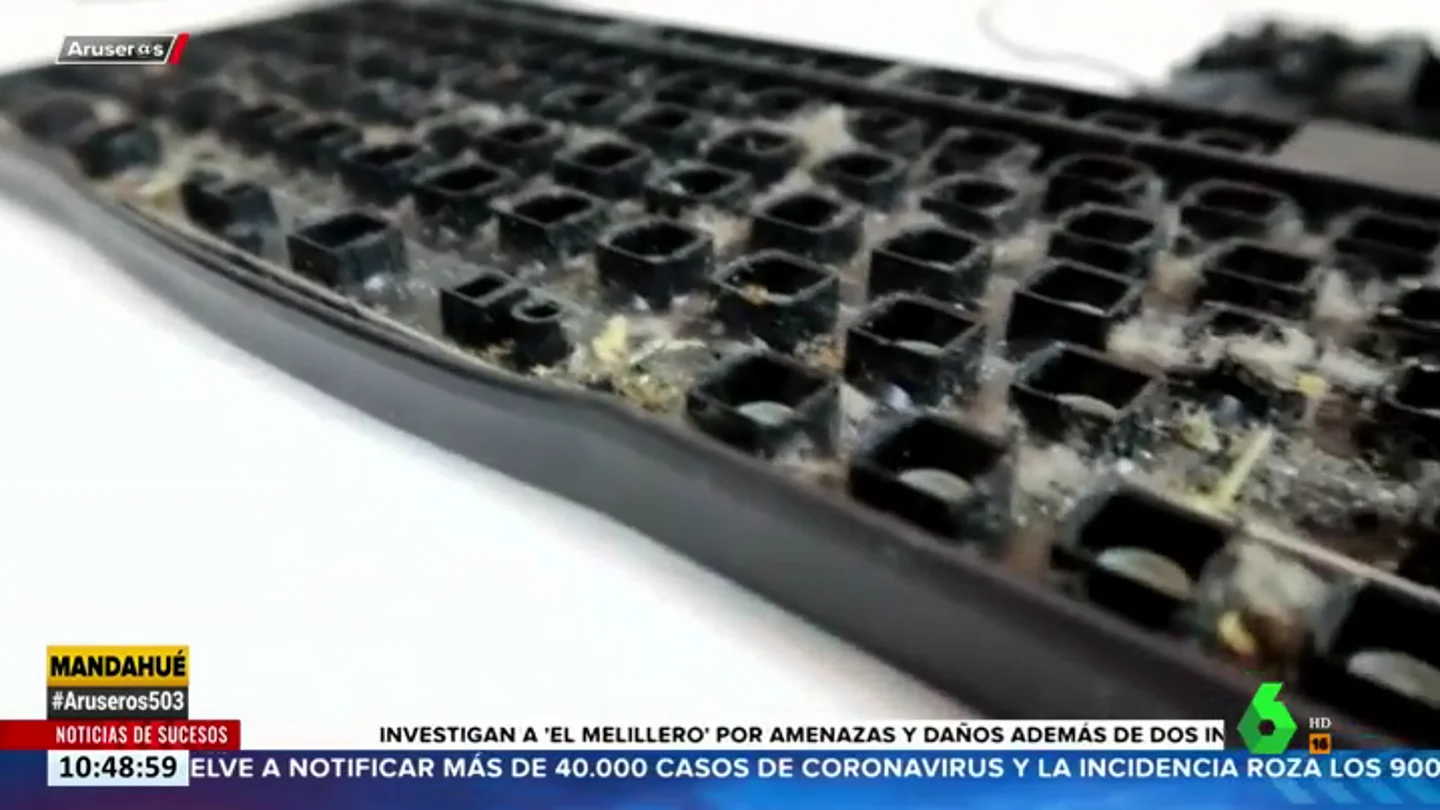 El vídeo que muestra la suciedad que se acumula bajo el teclado del ordenador El vídeo que muestra la suciedad que se acumula bajo el teclado del ordenador