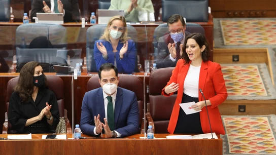 La presidenta de la Comunidad de Madrid, Isabel Díaz Ayuso, en la Asamblea de Madrid Isabel Díaz Ayuso