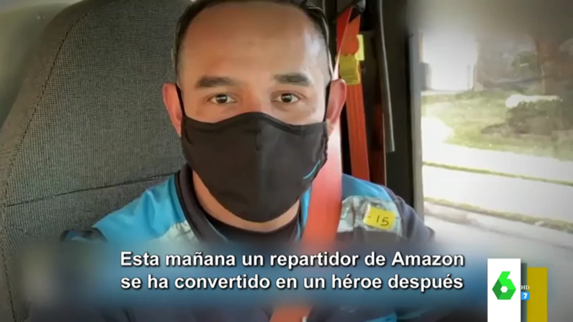Un repartidor de Amazon rescata a un bebé que un ladrón de coches había abandonado en mitad de la carretera