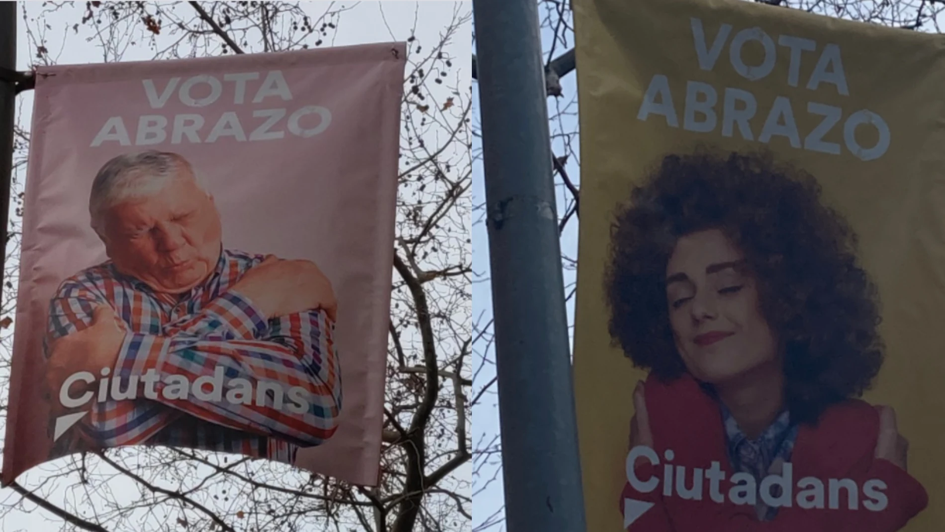 Elecciones catalanas 2021: Carteles electorales de Ciutadans en Cataluña