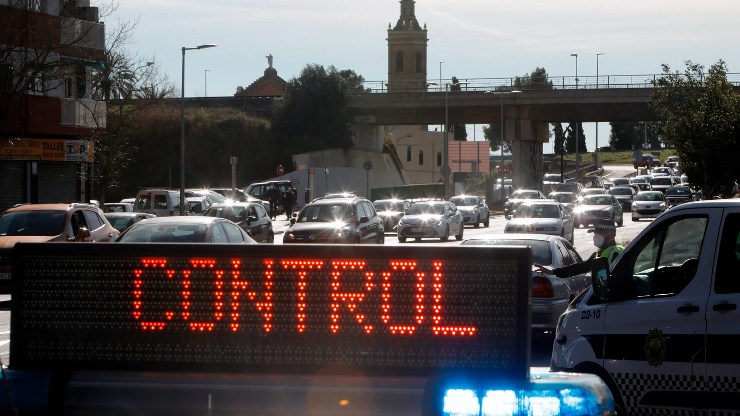Imagen de un control policial Imagen de un control policial