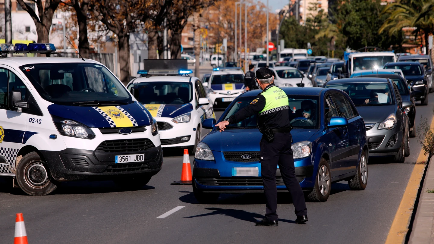 Imagen de un control policial Imagen de un control policial