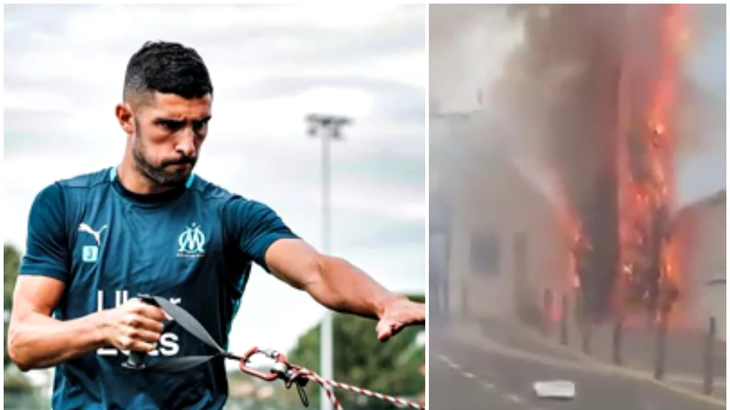 Álvaro González y la puerta de la Ciudad Deportiva Álvaro González y la puerta de la Ciudad Deportiva