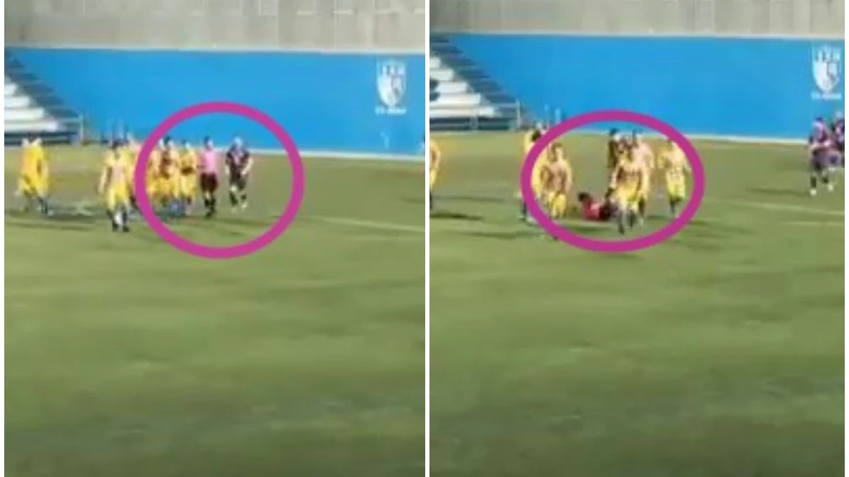Un jugador agrede a un árbitro en un partido