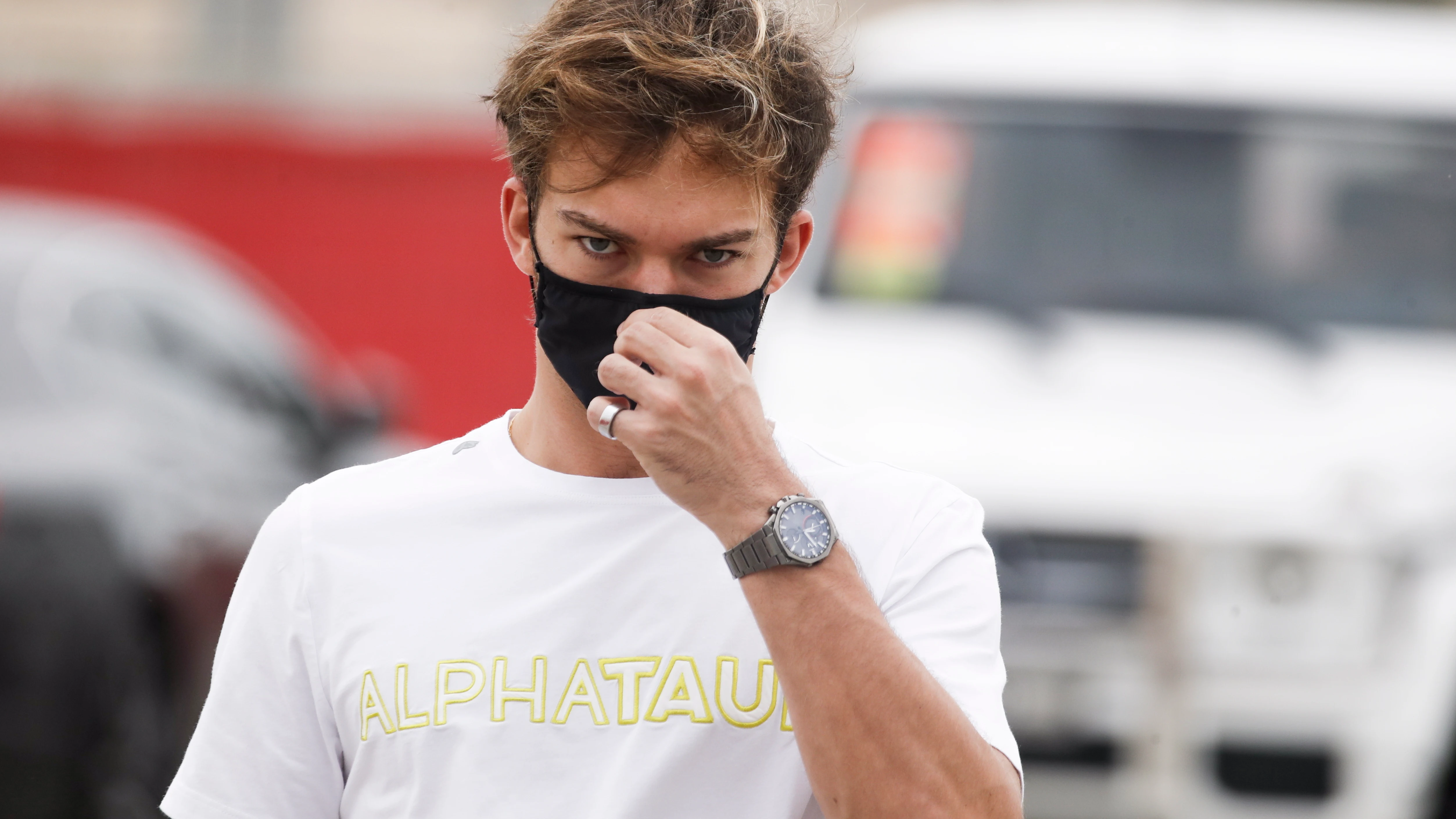 El piloto francés del equipo AlphaTauri, Pierre Gasly