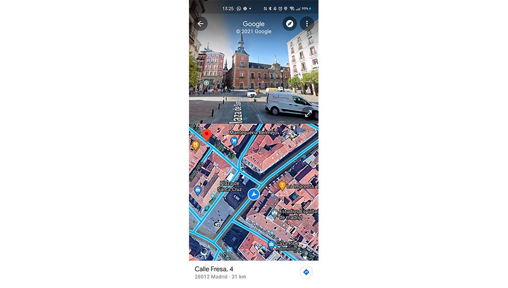 Nueva vista de Google Maps