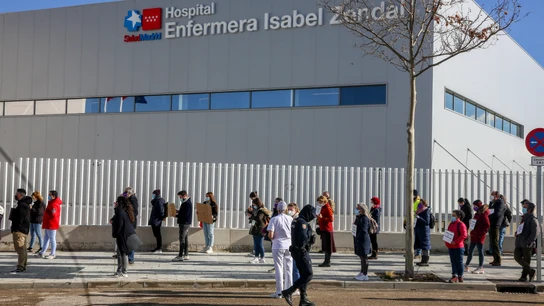 Imagen de la manifestación de los sanitarios el pasado 24 de enero contra los "traslados forzosos" al Zendal Hospital Zendal