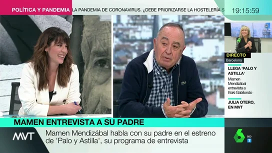 El momento en el que el padre de Mamen Mendizábal le dice en directo qué es lo que más y menos le gusta de ella El momento en el que el padre de Mamen Mendizábal le dice en directo qué es lo que más y menos le gusta de ella