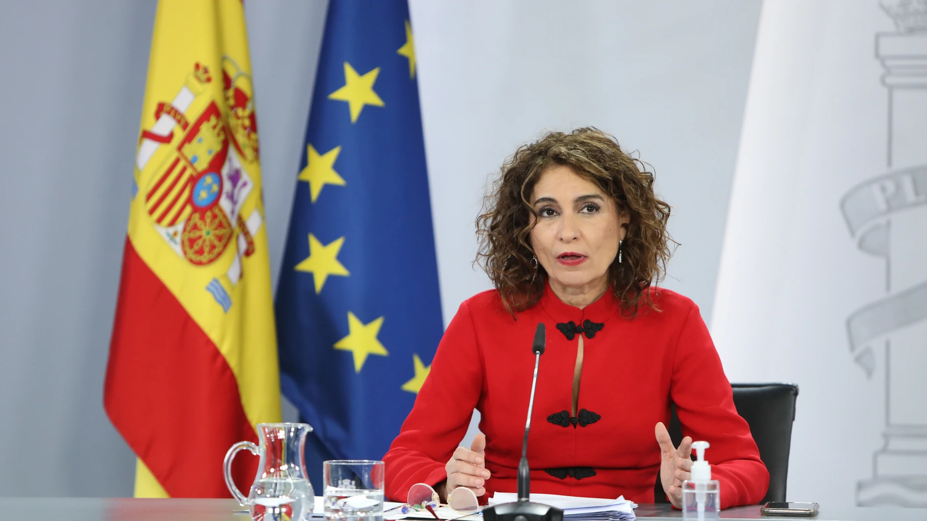 a portavoz del Gobierno, María Jesús Montero, en la rueda de prensa posterior al Consejo de Ministros