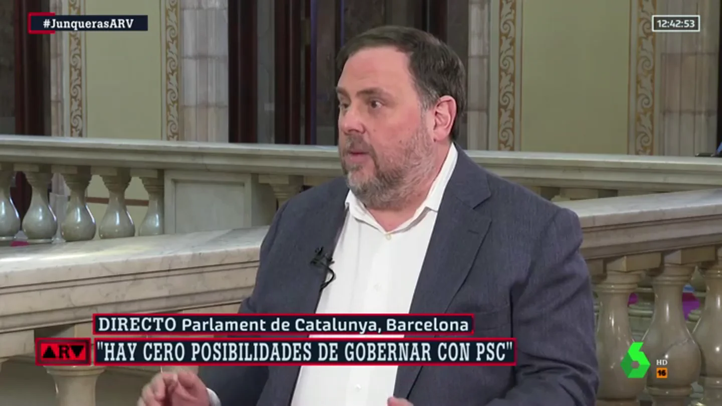 Oriol Junqueras, en 'ARV' Oriol Junqueras, en 'ARV'