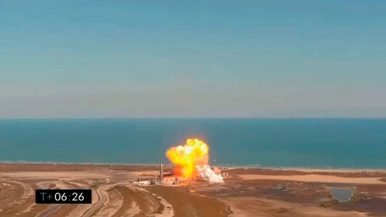 Momento de la explosión del cohete de SpaceX Momento de la explosión del cohete de SpaceX
