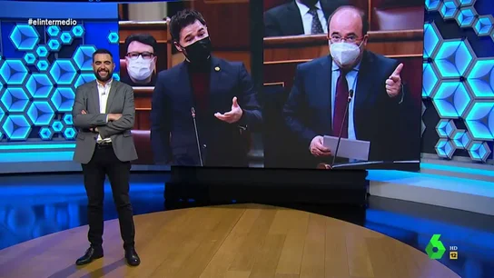 De la mirada "macarra" de Rufián al lapsus de Iceta con los micros: así ha sido su 'reencuentro' en el Congreso De la mirada "macarra" de Rufián al lapsus de Iceta con los micros: así ha sido su 'reencuentro' en el Congreso