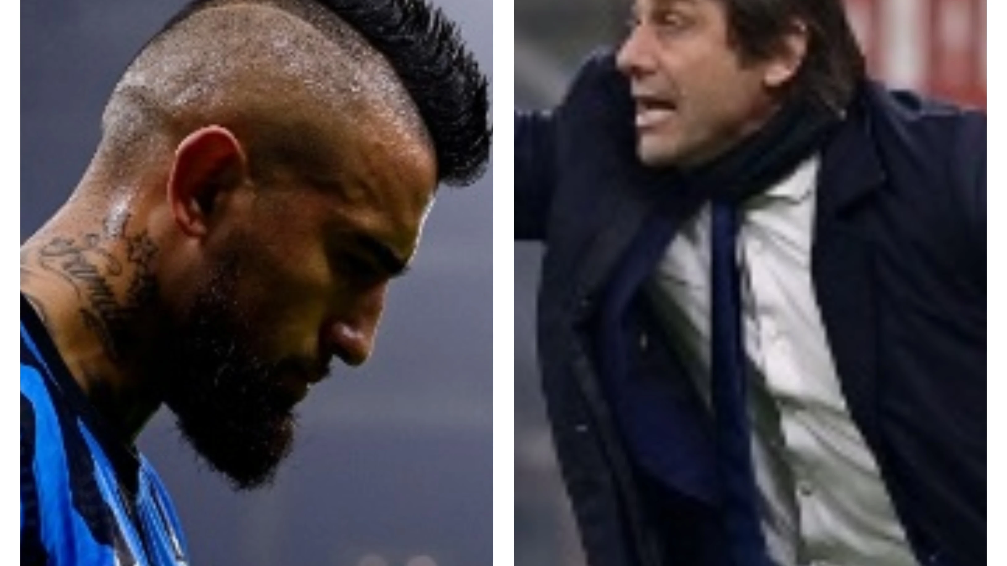 Arturo Vidal y Antonio Conte