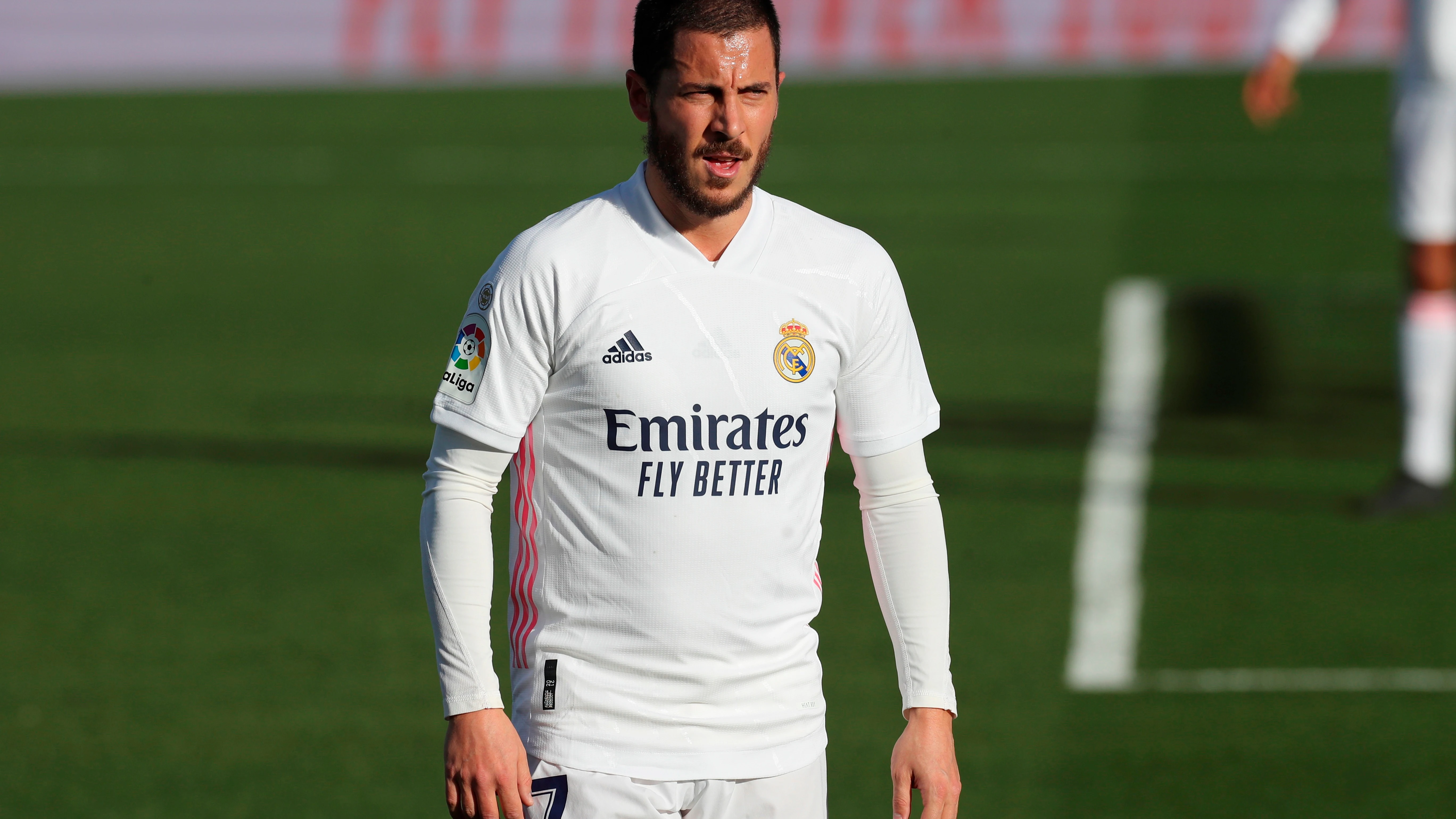 Eden Hazard, durante un partido con el Real Madrid.