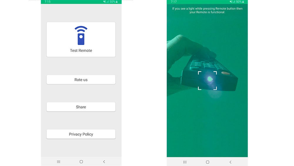 Comprobando el mando