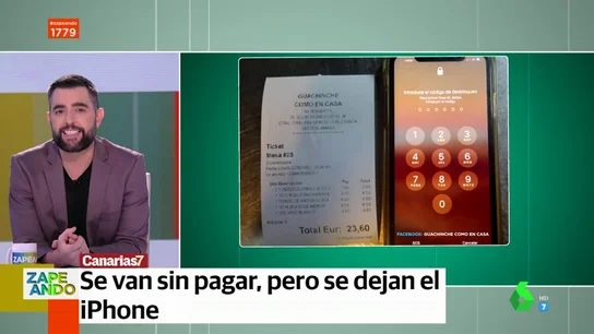 Hacen un simpa y se dejan el iPhone: la huida frustrada de dos jóvenes en un bar de Tenerife Hacen un simpa y se dejan el iPhone: la huida frustrada de dos jóvenes en un bar de Tenerife