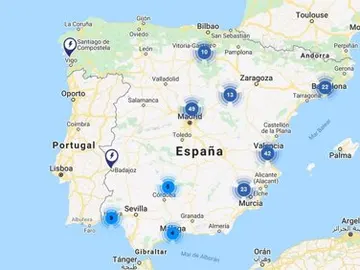 Mapa puntos recarga Mapa puntos recarga
