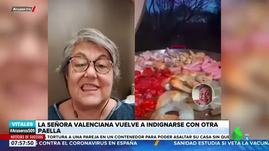 Vuelve la indignación de la valenciana que reacciona a recetas de paellas: "Voy a dejar de ver vídeos porque me 'energumeno'" Vuelve la indignación de la valenciana que reacciona a recetas de paellas: "Voy a dejar de ver vídeos porque me 'energumeno'"