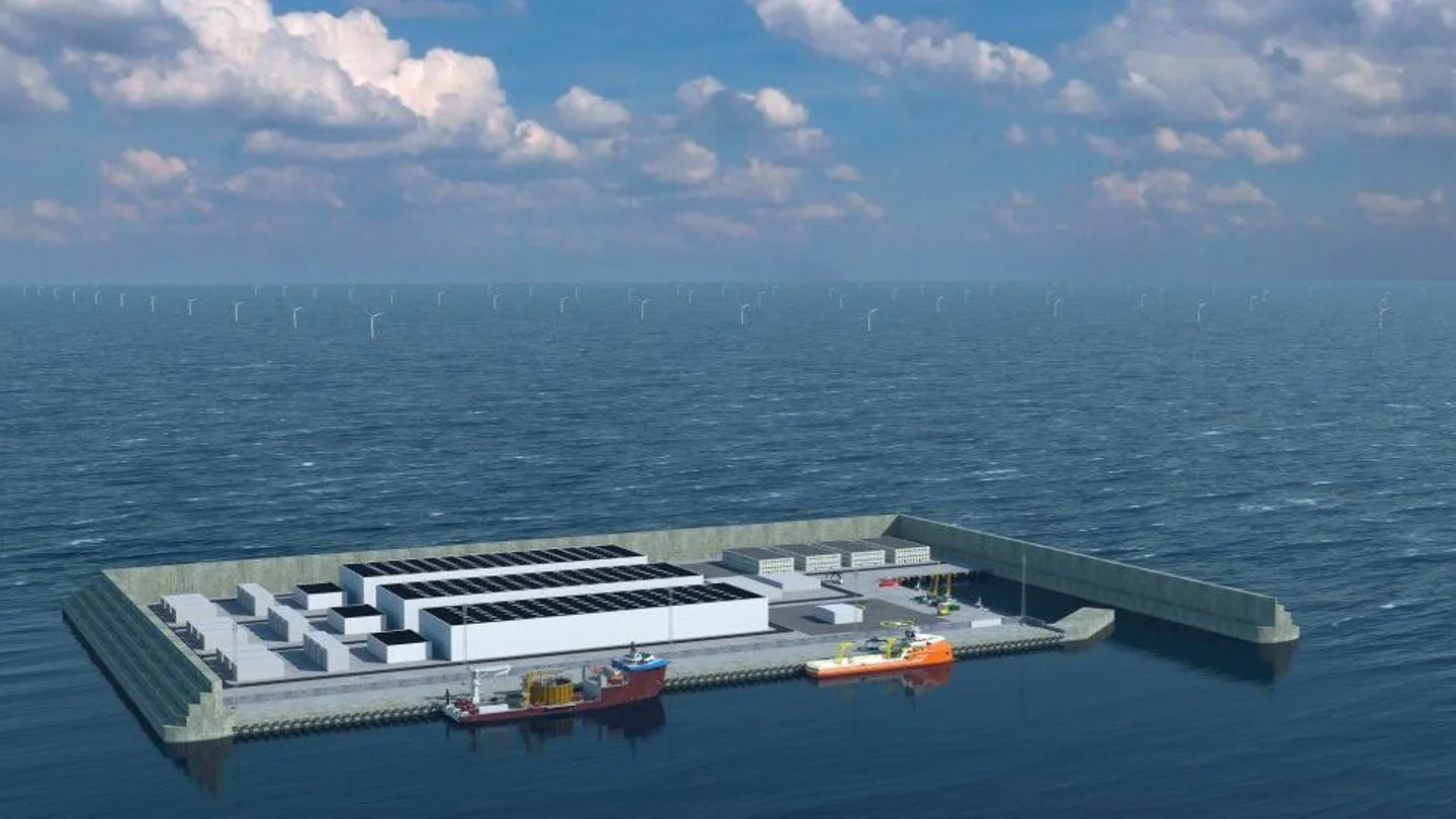 Representación gráfica de la isla energética que quiere construir Dinamarca Representación gráfica de la isla energética que quiere construir Dinamarca