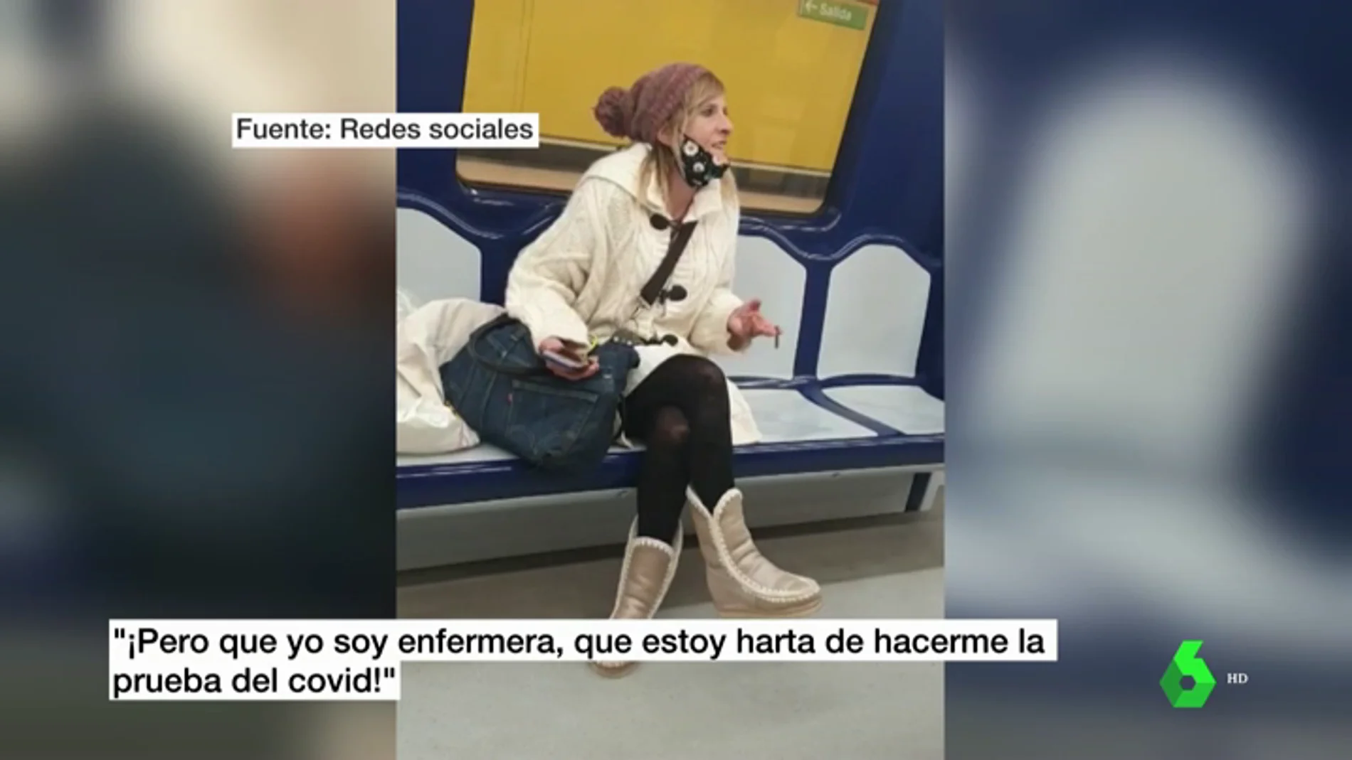 Graban a una mujer fumando dentro de un vagón del Metro de Madrid: "¡Esto es increíble!"
