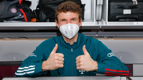 Muller, en el aeropuerto de Berlín Muller, en el aeropuerto de Berlín