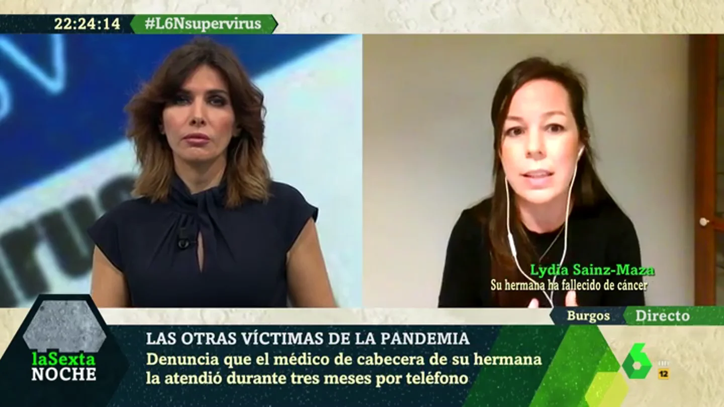 La trágica denuncia de Lydia: "Estamos dejando a algunos pacientes en la cuneta y a otros, como mi hermana, en el cementerio" La trágica denuncia de Lydia: "Estamos dejando a algunos pacientes en la cuneta y a otros, como mi hermana, en el cementerio"