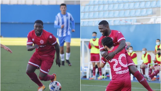 Royston Drenthe, con el Racing Murcia Royston Drenthe, con el Racing Murcia