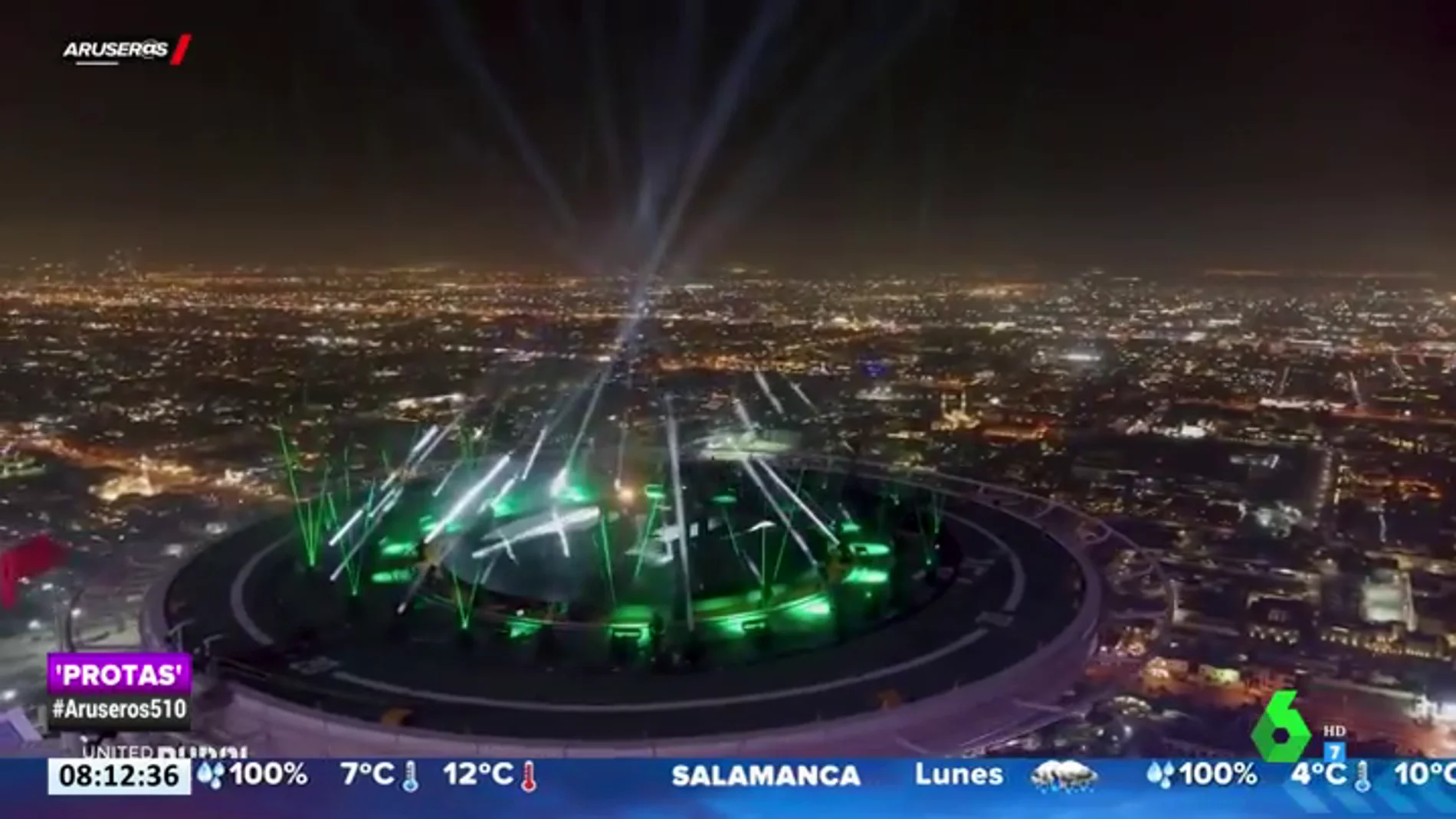 Así fue la espectacular actuación benéfica de David Guetta desde un helipuerto de Dubai