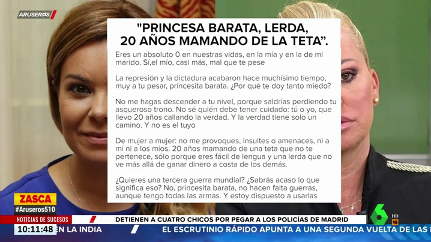 La carta completa de María Jesús Campanario a Belén Esteban: "Eres una lerda que no ve más allá de ganar dinero a costa de los demás" La carta completa de María Jesús Campanario a Belén Esteban: "Eres una lerda que no ve más allá de ganar dinero a costa de los demás"