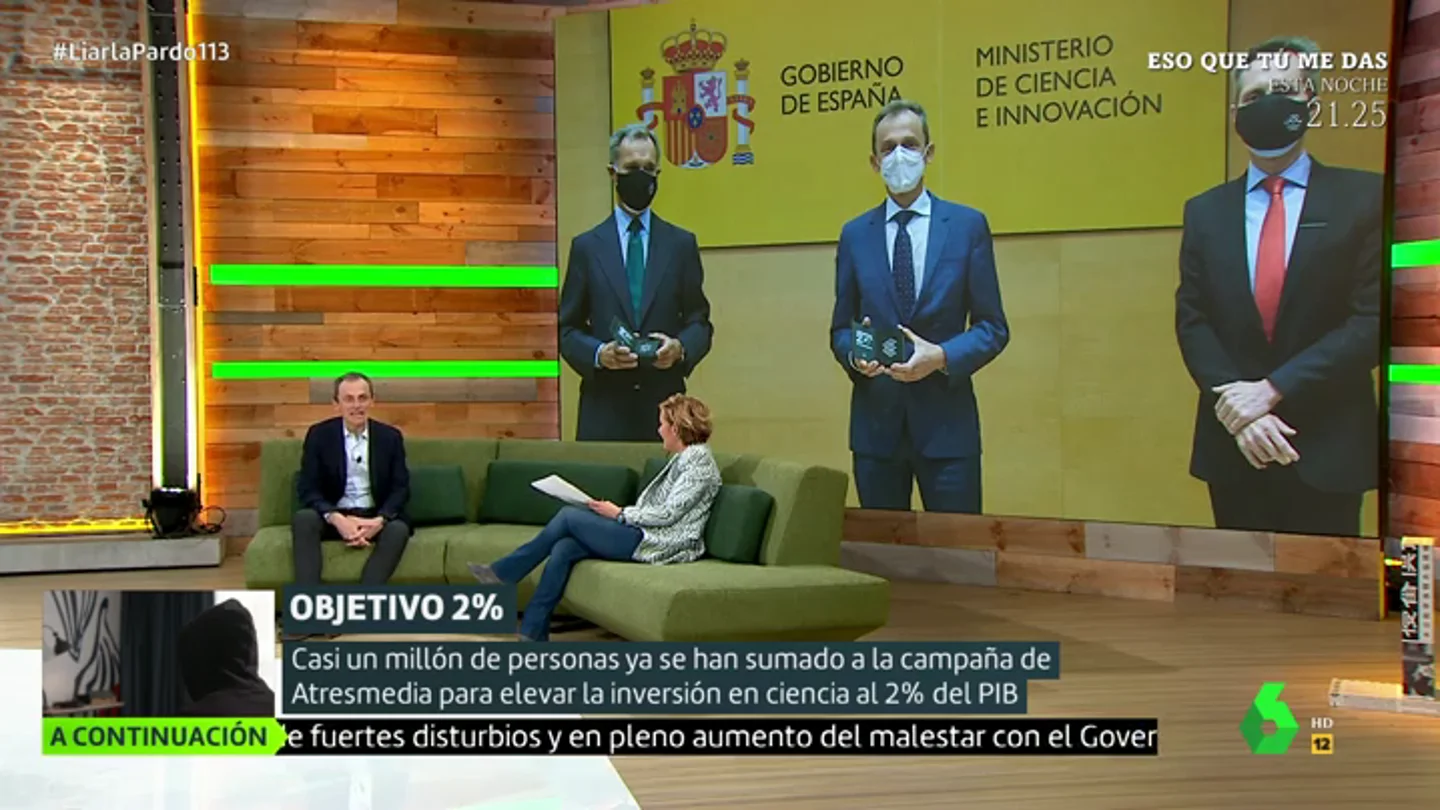 Pedro Duque defiende la inversión en ciencia: "La manera de pagar la deuda es tener productos que sean mucho más exportables" Pedro Duque defiende la inversión en ciencia: "La manera de pagar la deuda es tener productos que sean mucho más exportables"