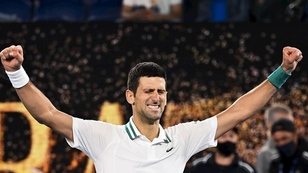 Novak Djokovic celebra una victoria