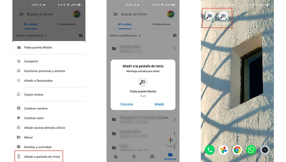 Creando los accesos directos