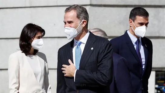 El rey Felipe VI, durante el 40 aniversario del 23F. El rey Felipe VI, durante el 40 aniversario del 23F.