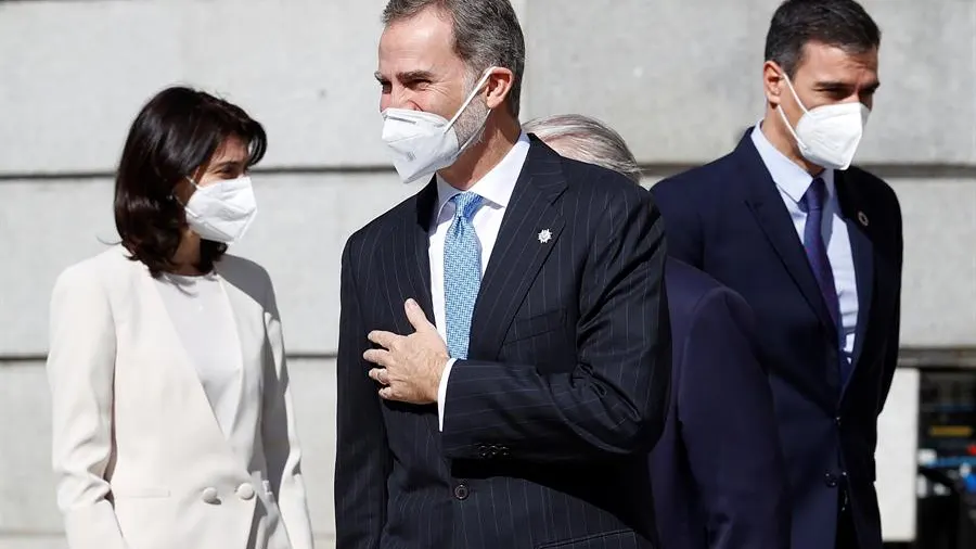 El rey Felipe VI, durante el 40 aniversario del 23F.