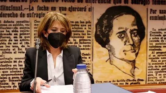 La fiscal general del Estado, Dolores Delgado, en la Comisión de Justicia del Senado. La fiscal general del Estado, Dolores Delgado, en la Comisión de Justicia del Senado.