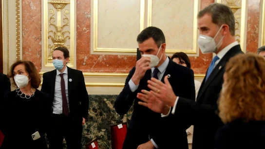 Pedro Sánchez, Iglesias y el rey Pedro Sánchez, Iglesias y el rey