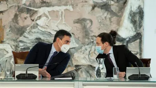 Pedro Sánchez y Pablo Iglesias en el COnsejo de Ministros Pedro Sánchez y Pablo Iglesias en el COnsejo de Ministros