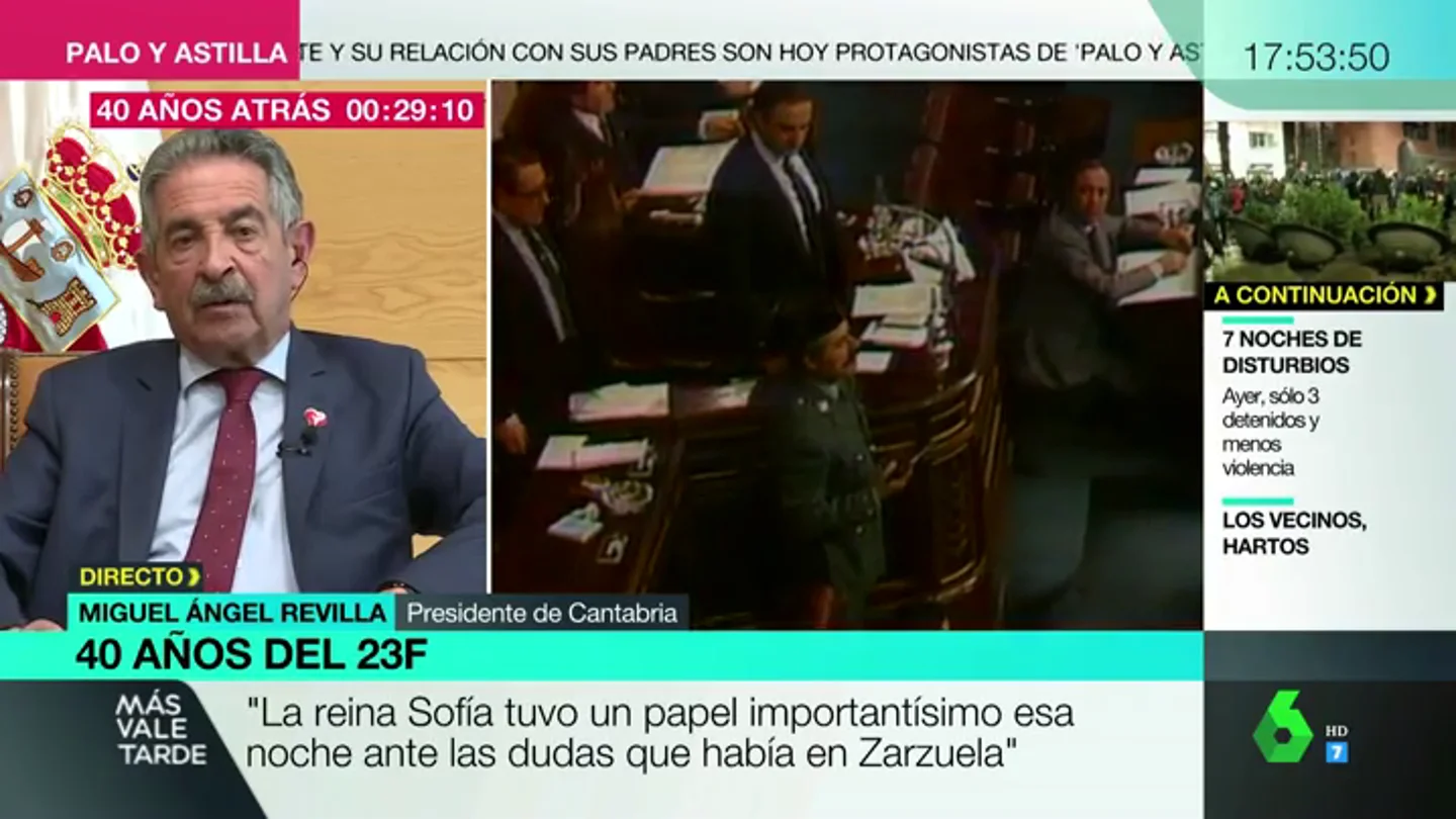 Revilla explica "el papel fundamental de la reina Sofía" en el 23F: "Fue muy importante ante las dudas que existían en Zarzuela" Revilla explica "el papel fundamental de la reina Sofía" en el 23F: "Fue muy importante ante las dudas que existían en Zarzuela"